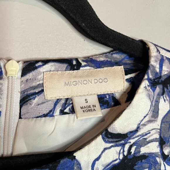 Anthropologie Mignon Doo white and blue floral dress - Picture 3 of 6